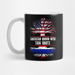 American Grown with Thai Roots USA Flag Mug